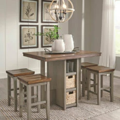 Flash Sale ⭐ Ashley Furniture Dining Room Sets Lettner - Gray/brown - Rect Drm Counter Tbl Set(5/cn) ✨ 21 Ashley Furniture Dining Room Sets Lettner - Gray/brown - Rect Drm Counter Tbl Set(5/cn)