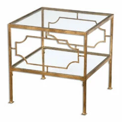 Tables Uttermost Genell Gold Cube Table