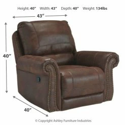 Ashley Furniture Breville - Sweeping Rolled Arms - Rocker Recliners