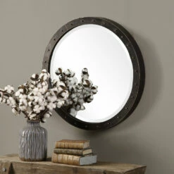 Accessories Uttermost Beldon Round Industrial Mirror
