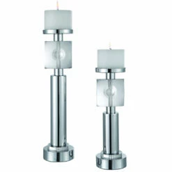 Table Decor Uttermost Kyrie Nickel Candleholders, Set/2
