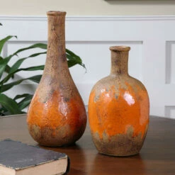 Table Decor Uttermost Kadam Ceramic Vases S/2