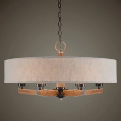 Accessories Uttermost Woodall 6 Light Drum Chandelier