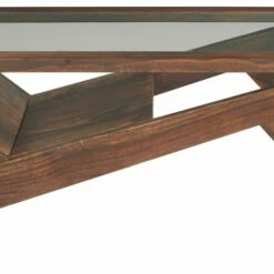 Ashley Furniture Charzine - Warm Brown - Rectangular Cocktail Table