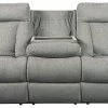 Best Sale 👍 Ashley Furniture Mitchiner - Fog - Rec Sofa W/drop Down Table 🎉 2 Ashley Furniture Mitchiner - Fog - Rec Sofa W/drop Down Table