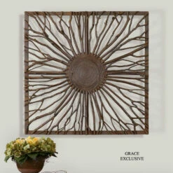 Uttermost Josiah Square Wooden Wall Art