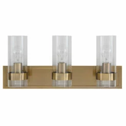 Accessories Uttermost Cardiff Antique Brass 3 Light Vanity