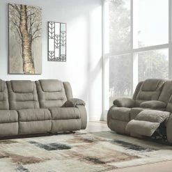 Signature Design By Ashley® Reclining Furniture Mccade - Cobblestone - 2 Pc. - Reclining Sofa, Loveseat