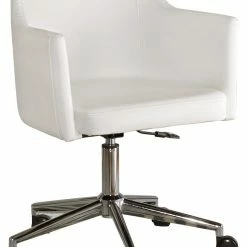 Ashley Furniture Chairs Baraga - White - Home Office Swivel Desk Chair