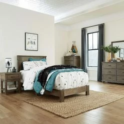 Ashley Furniture Shamryn - Grayish Brown - Twin Panel Bed