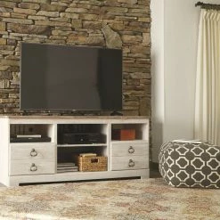 Ashley Furniture TV Stands Willowton - TV Stand With Fireplace Option
