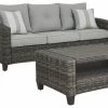 Wholesale 😀 Ashley Furniture Cloverbrooke - Gray - Sofa/chairs/table Set (4/cn) Outdoor Sets 🔔 1 Ashley Furniture Cloverbrooke - Gray - Sofa/chairs/table Set (4/cn) Outdoor Sets