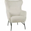 Emerald Home Chairs Franky Accent Chair, Cream Boucle