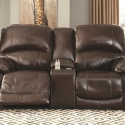 Ashley Furniture Reclining Furniture Hallstrung - PWR REC Loveseat/CON/ADJ HDRST