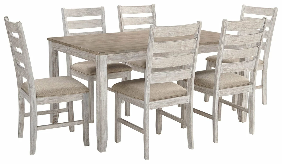 Coupon 🥰 Ashley Furniture Skempton - White - Dining Room Table Set (7/cn) Dining Room Sets 💯 3 Ashley Furniture Skempton - White - Dining Room Table Set (7/cn) Dining Room Sets