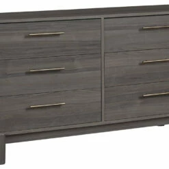 Signature Design By Ashley® Brymont - Dark Gray - Six Drawer Dresser - Modern