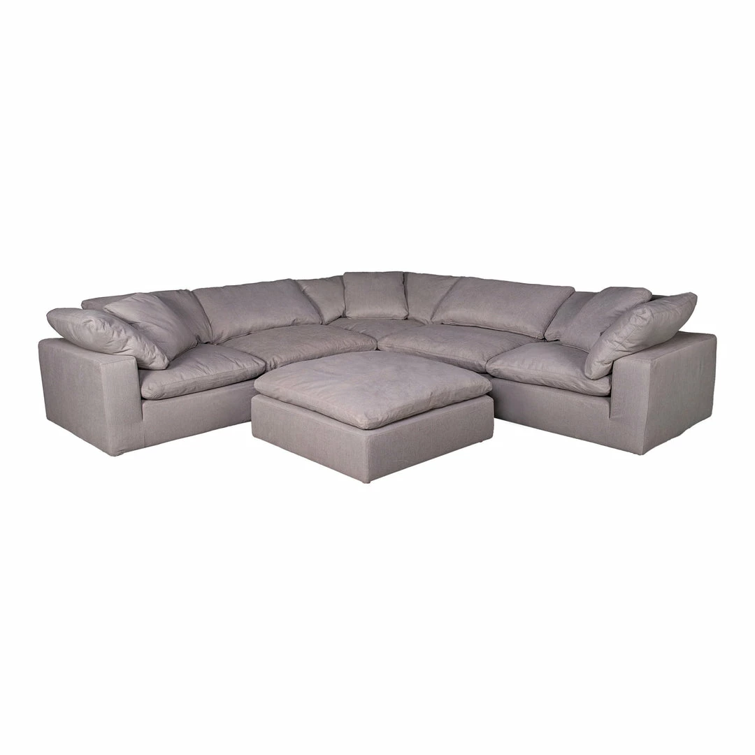 Flash Sale 😀 Moe's Home Collection Sectional Pieces Clay Slipper Chair Livesmart Fabric Light Grey 🥰 6 Moe's Home Collection Sectional Pieces Clay Slipper Chair Livesmart Fabric Light Grey