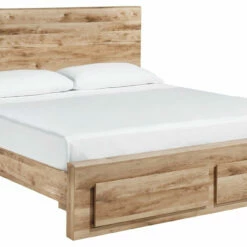 Signature Design By Ashley® Hyanna - Tan - Queen Panel Bed With Footboard Storage