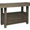 Ashley Furniture Tables Wyndahl - Rustic Brown - Rect Counter Table W/storage