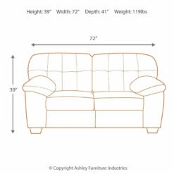 Ashley Furniture Accrington - Tufted Box - Stationary Loveseats