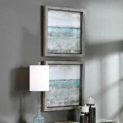 Accessories Uttermost Aqua Horizon Framed Prints, Set/2
