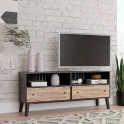 Ashley Furniture TV Stands Piperton - Brown / Natural - Medium Tv Stand