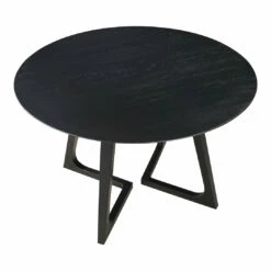 Moe's Home Collection Godenza Dining Table Round Black Ash Tables