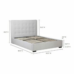 Moe's Home Collection Belle Storage Bed Queen Sand Beds