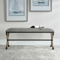 Benches Uttermost Braddock Striped Bench