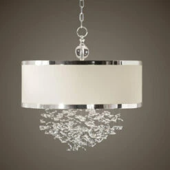 Accessories Uttermost Fascination 3 Light Silken Drum Pendant
