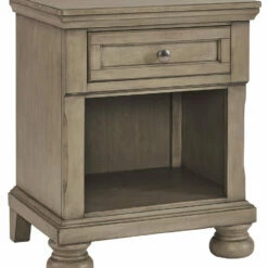 Ashley Furniture Lettner - Light Gray - One Drawer Night Stand Nightstands