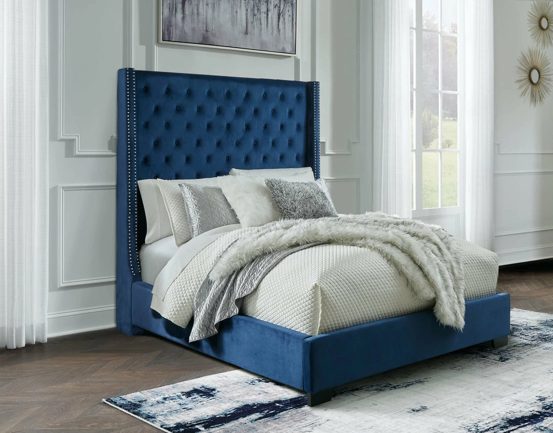 New 😉 Signature Design By Ashley® Coralayne - California Upholstered Bed ⌛ 3 Signature Design By Ashley® Coralayne - California Upholstered Bed