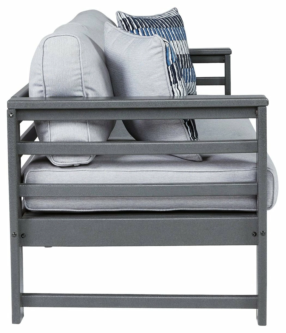 Promo 🥰 Signature Design By Ashley® Amora - Charcoal Gray - Sofa With Cushion 👍 4 Signature Design By Ashley® Amora - Charcoal Gray - Sofa With Cushion