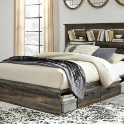 Signature Design By Ashley® Beds Drystan – Storage - Panel Bookcase Bed