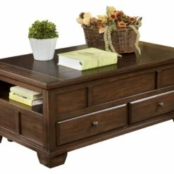Ashley Furniture Gately - Medium Brown - Lift Top Cocktail Table