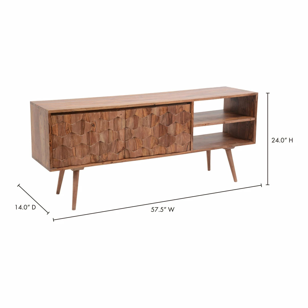 Deals ⭐ Moe's Home Collection TV Stands O2 Tv Cabinet Brown 🥰 4 Moe's Home Collection TV Stands O2 Tv Cabinet Brown