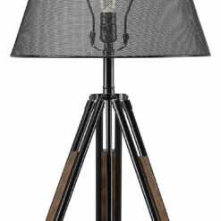 Ashley Furniture Leolyn - Black/brown - Metal Table Lamp (1/cn) Accessories