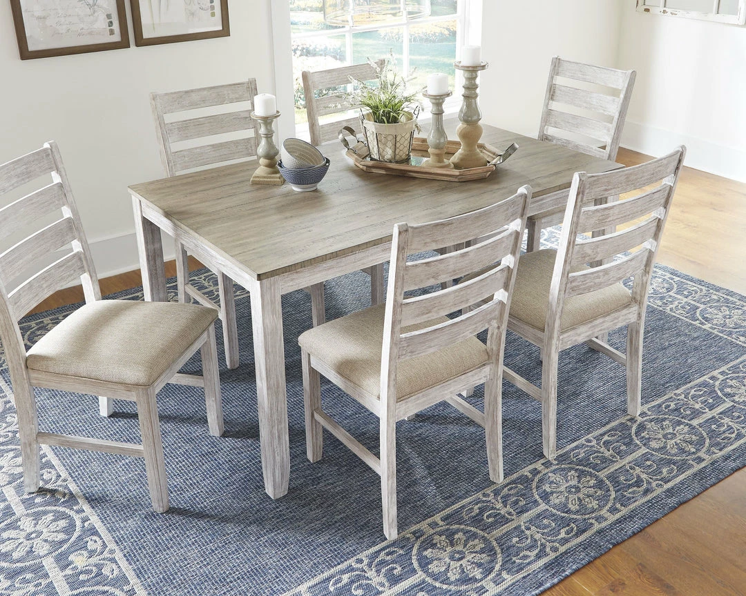 Coupon 🥰 Ashley Furniture Skempton - White - Dining Room Table Set (7/cn) Dining Room Sets 💯 5 Ashley Furniture Skempton - White - Dining Room Table Set (7/cn) Dining Room Sets