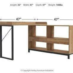 Best deal ❤️ Ashley Furniture Gerdanet - Light Brown/black - L-desk 💯 14 Ashley Furniture Gerdanet - Light Brown/black - L-desk
