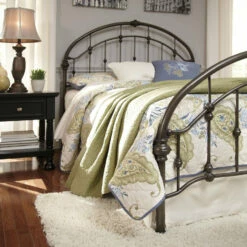 Outlet 🎁 Ashley Furniture Nashburg - Bronze Finish - Metal HDBD/FTBD/Rails Beds 🎁 11 Ashley Furniture Nashburg - Bronze Finish - Metal HDBD/FTBD/Rails Beds