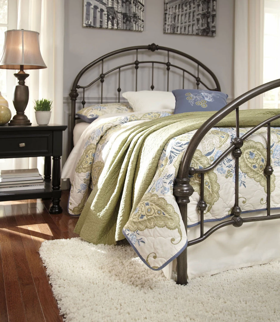 Outlet 🎁 Ashley Furniture Nashburg - Bronze Finish - Metal HDBD/FTBD/Rails Beds 🎁 6 Ashley Furniture Nashburg - Bronze Finish - Metal HDBD/FTBD/Rails Beds