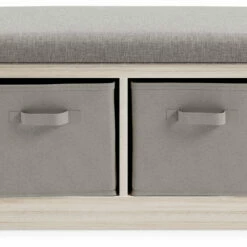 Ashley Furniture Blariden - Gray/natural - Storage Bench
