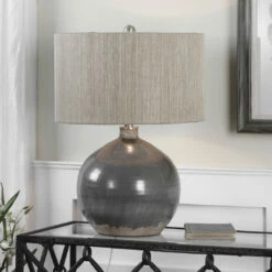 Accessories Uttermost Vardenis Gray Ceramic Lamp
