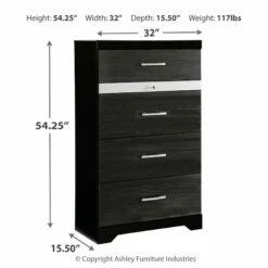 Ashley Furniture Chests Starberry - Black - Five Drawer Chest