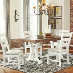 Signature Design By Ashley® Valebeck - Beige/white - Dining Uph Side Chair (2/cn)