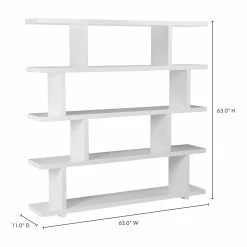 Moe's Home Collection Miri Shelf Large White Bookcases