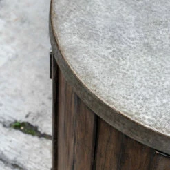 Tables Uttermost Maxfield Wooden Drum Side Table