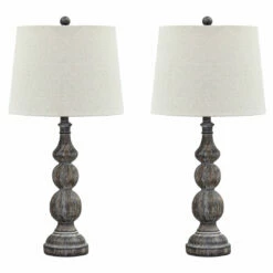 Ashley Furniture Mair - Antique Patterned - Poly Table Lamp (2/CN)