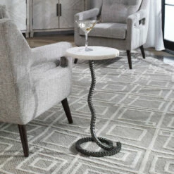 Tables Uttermost Lasso White Drink Table