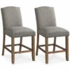 Ashley Furniture Aleeda - Brown/gray - Upholstered Barstool (2/cn)
